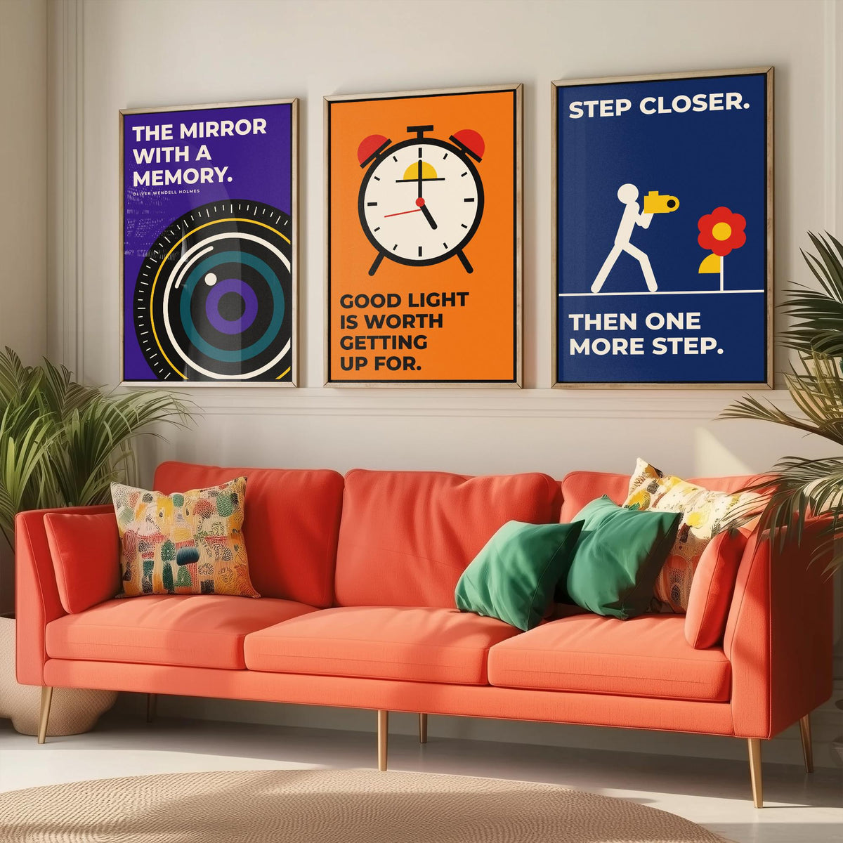 Photography Quotes Set of Three Art Prints - 3 Retro Bauhaus Photographer Posters - Minimalist Art Wall Art Illustration V2
