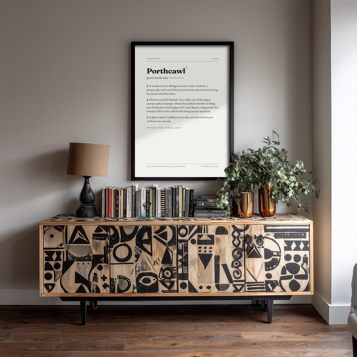 Porthcawl Demotivational Dictionary Art Print - Funny Word Definition Poster - South Wales Typography Entry 0,050