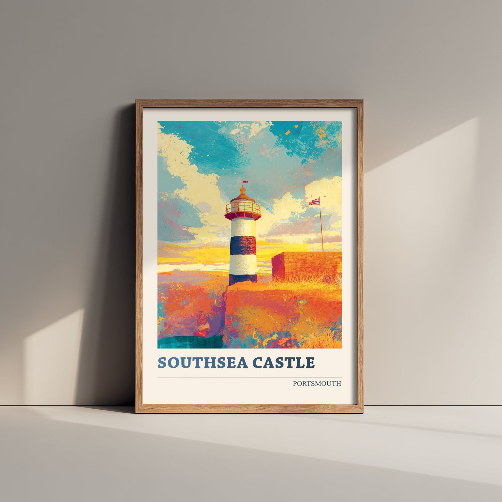 Southsea Castle Portsmouth Travel Poster - Art Print - Bold Pop Illustration - Lighthouse Wall Art 3/3