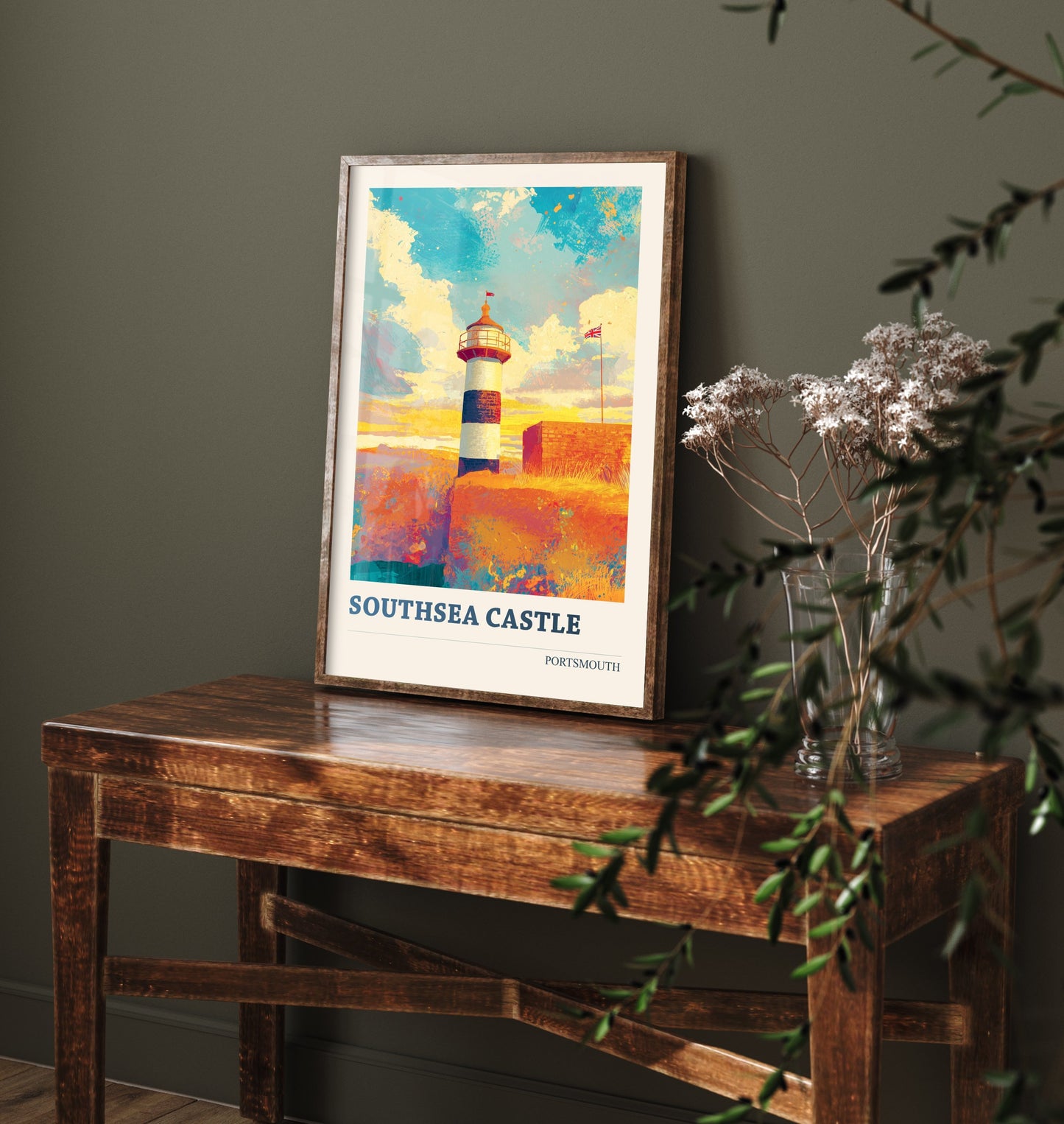 Southsea Castle Portsmouth Travel Poster - Art Print - Bold Pop Illustration - Lighthouse Wall Art 3/3