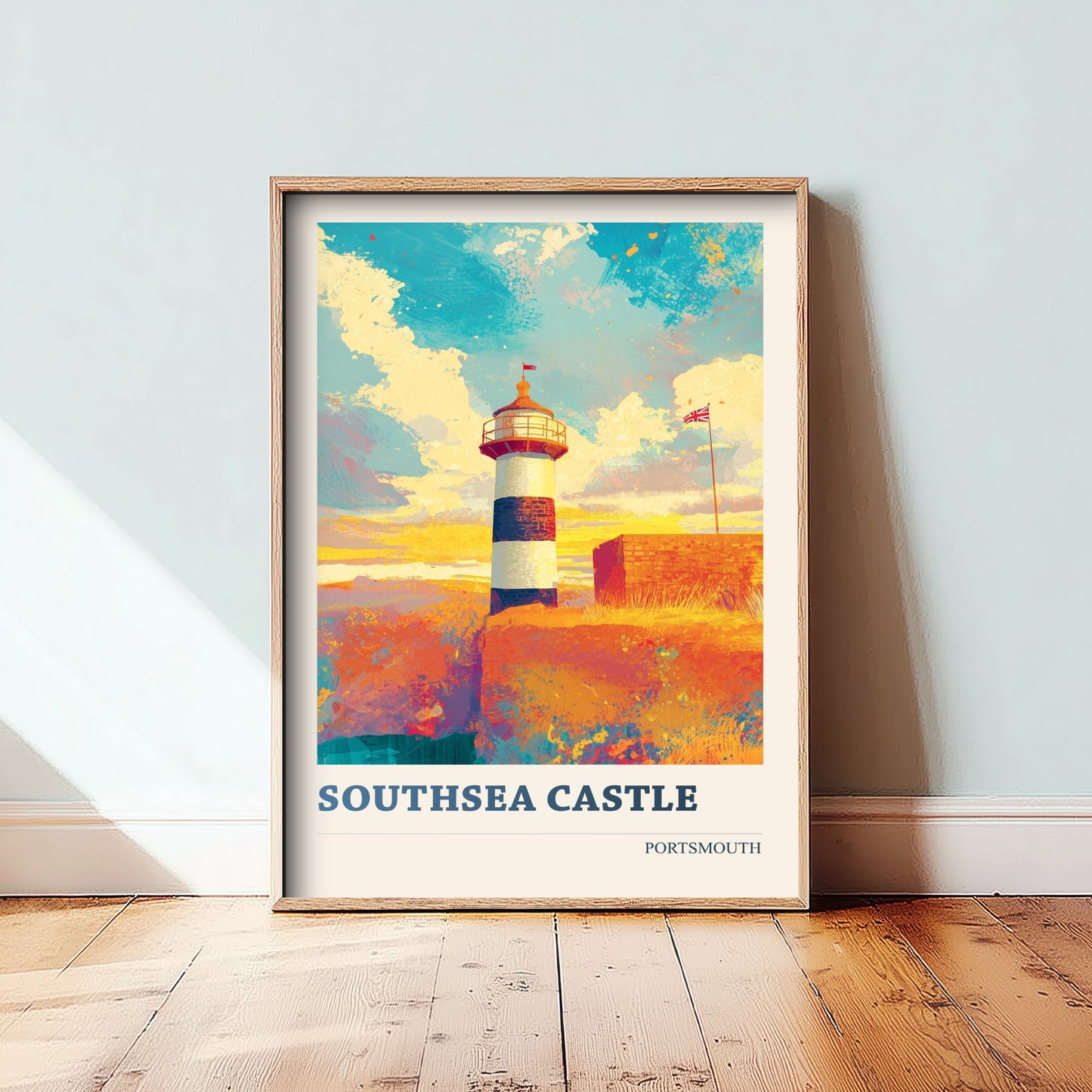 Southsea Castle Portsmouth Travel Poster - Art Print - Bold Pop Illustration - Lighthouse Wall Art 3/3