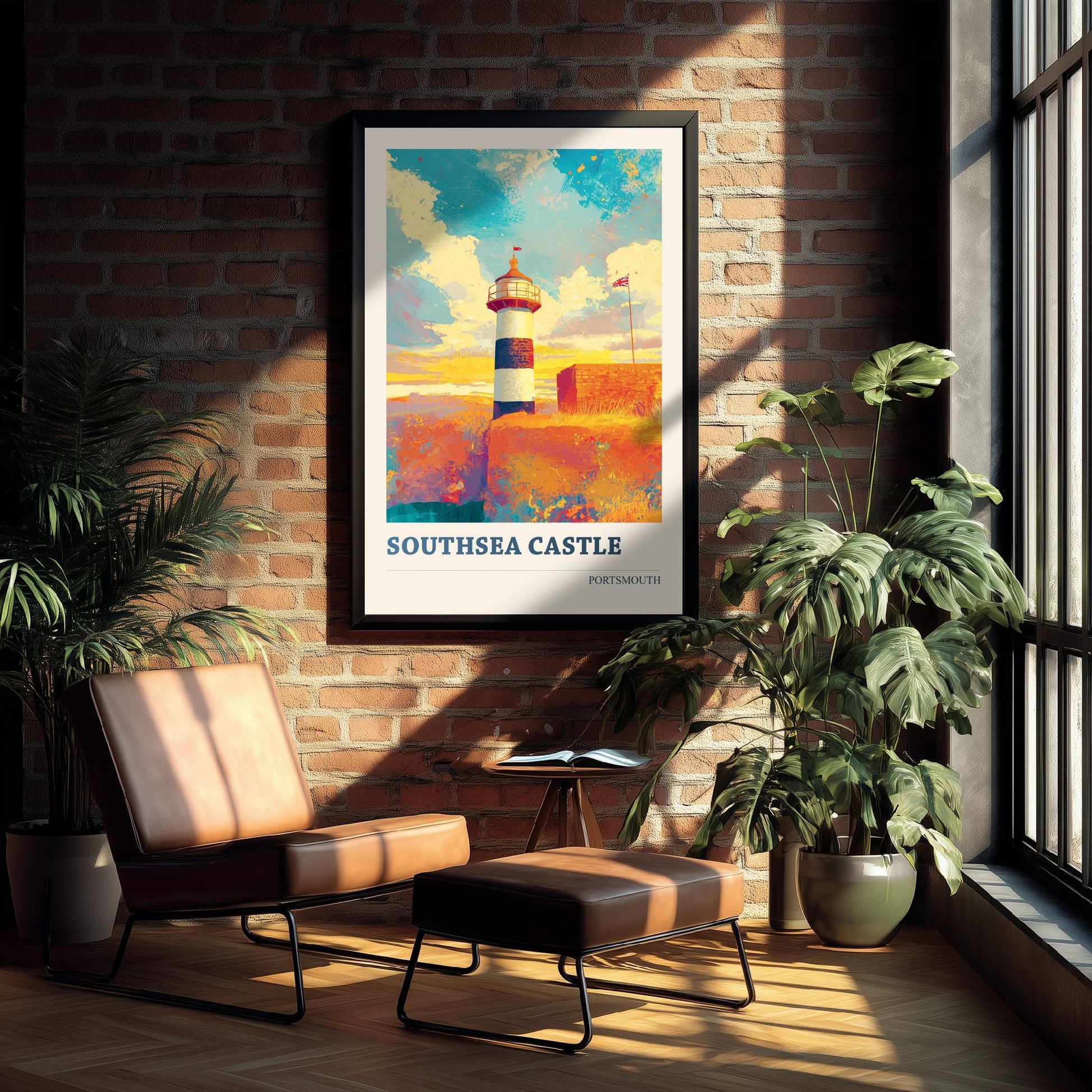 Southsea Castle Portsmouth Travel Poster - Art Print - Bold Pop Illustration - Lighthouse Wall Art 3/3
