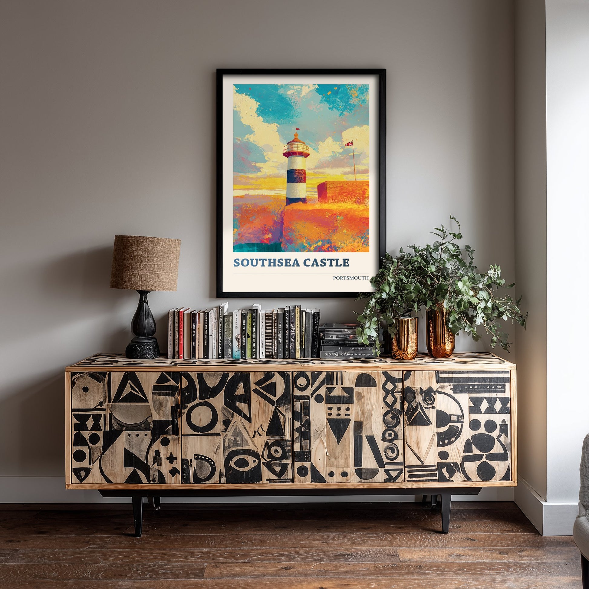 Southsea Castle Portsmouth Travel Poster - Art Print - Bold Pop Illustration - Lighthouse Wall Art 3/3