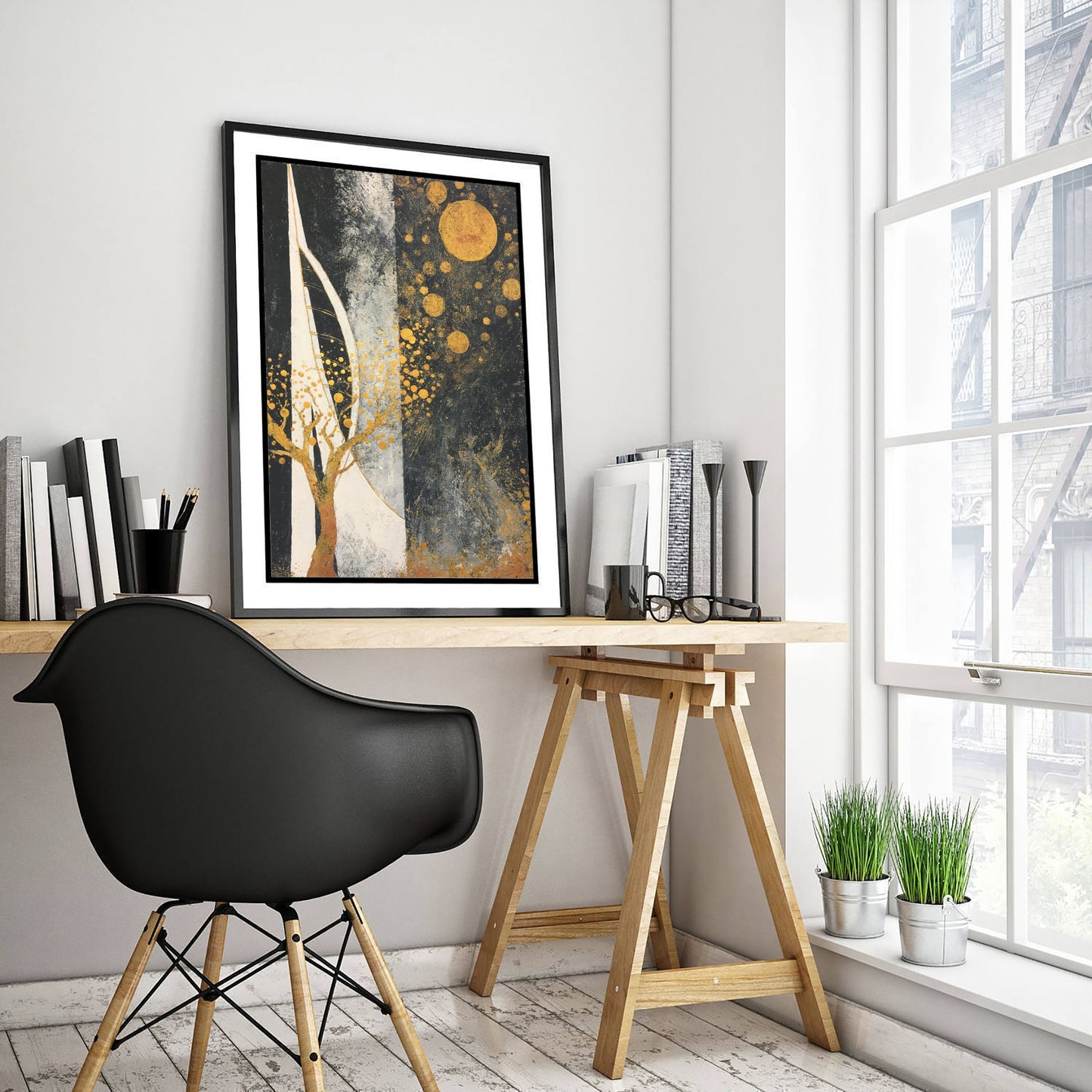 Spinnaker Tower Portsmouth Art Print - Klimt Style Gold Leaf Poster - Gold Illustration Wall Art 3/3