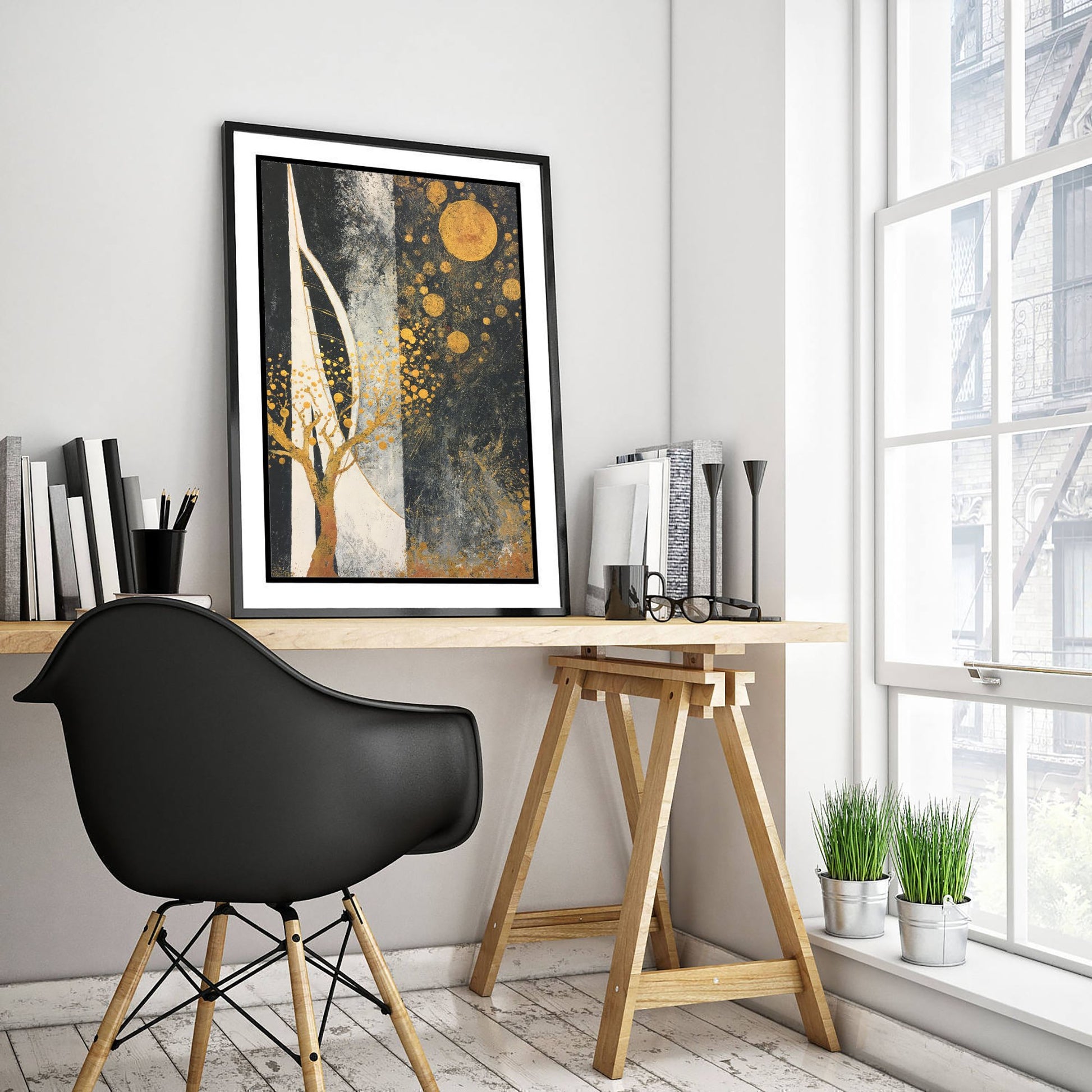 Spinnaker Tower Portsmouth Art Print - Klimt Style Gold Leaf Poster - Gold Illustration Wall Art 3/3