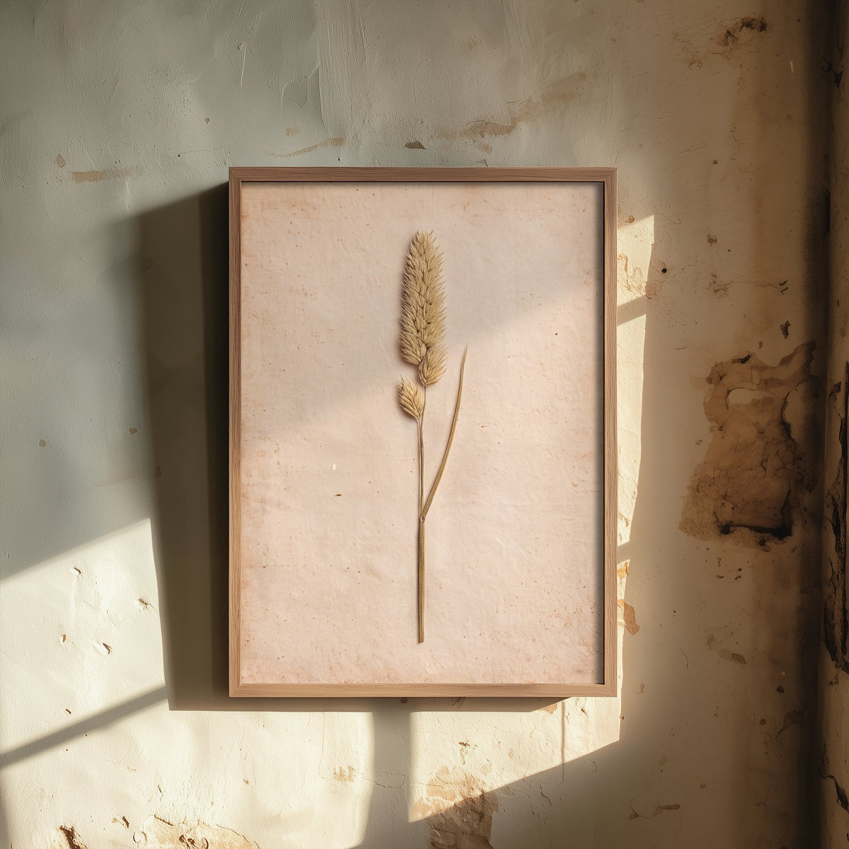 Meadow Foxtail Grass Art Print - Pressed Grass Vintage Herbarium Photo - Dried Seed Head Poster 2/3