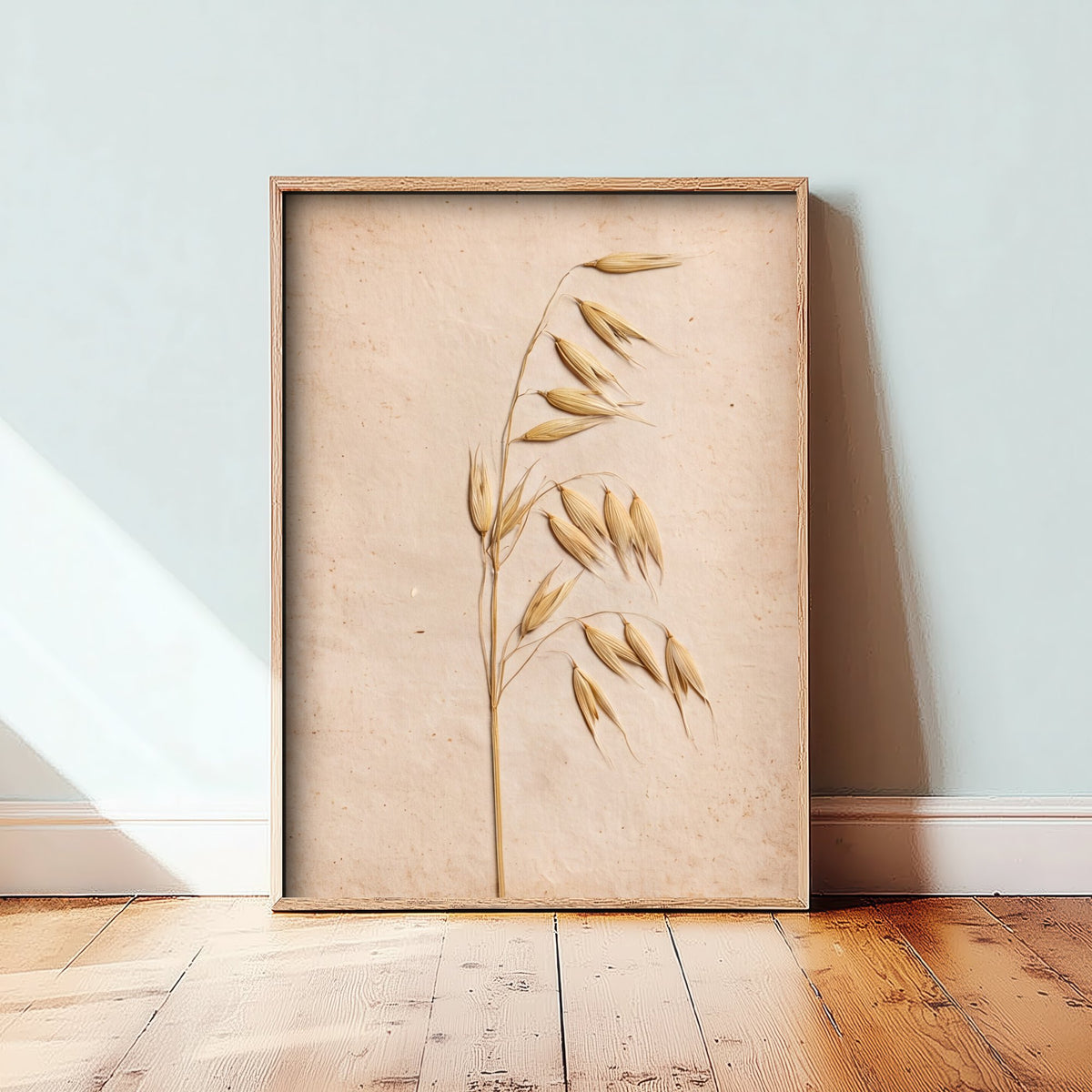 Wild Oat Grass Art Print - Vintage Pressed Botanical Photo - Dried Grass Stem Poster - Farmhouse Herbarium 2/3