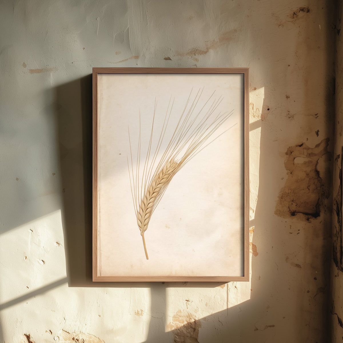 Bearded Barley Ear Art Print - Kentish Harvest Grain Photo - Vintage Herbarium Poster - Kent Farm Botanical V2 2/3