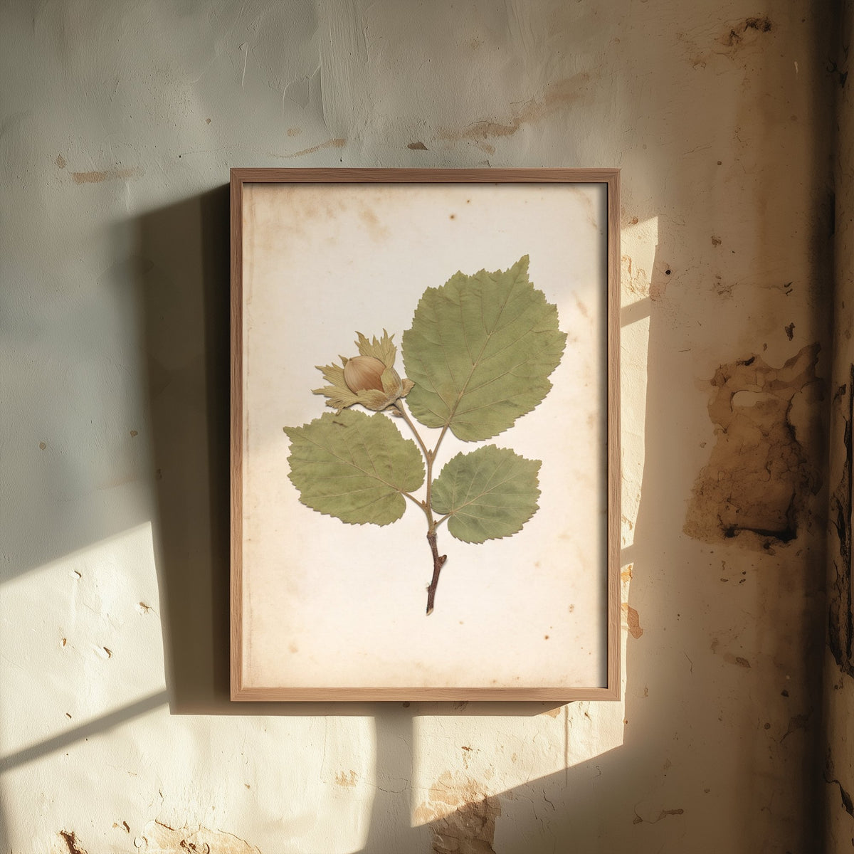 Cobnut Hazel Branch Art Print - Kentish Orchard Hazelnut Photo - Vintage Herbarium Poster - Kent Harvest Botanical V2 3/3