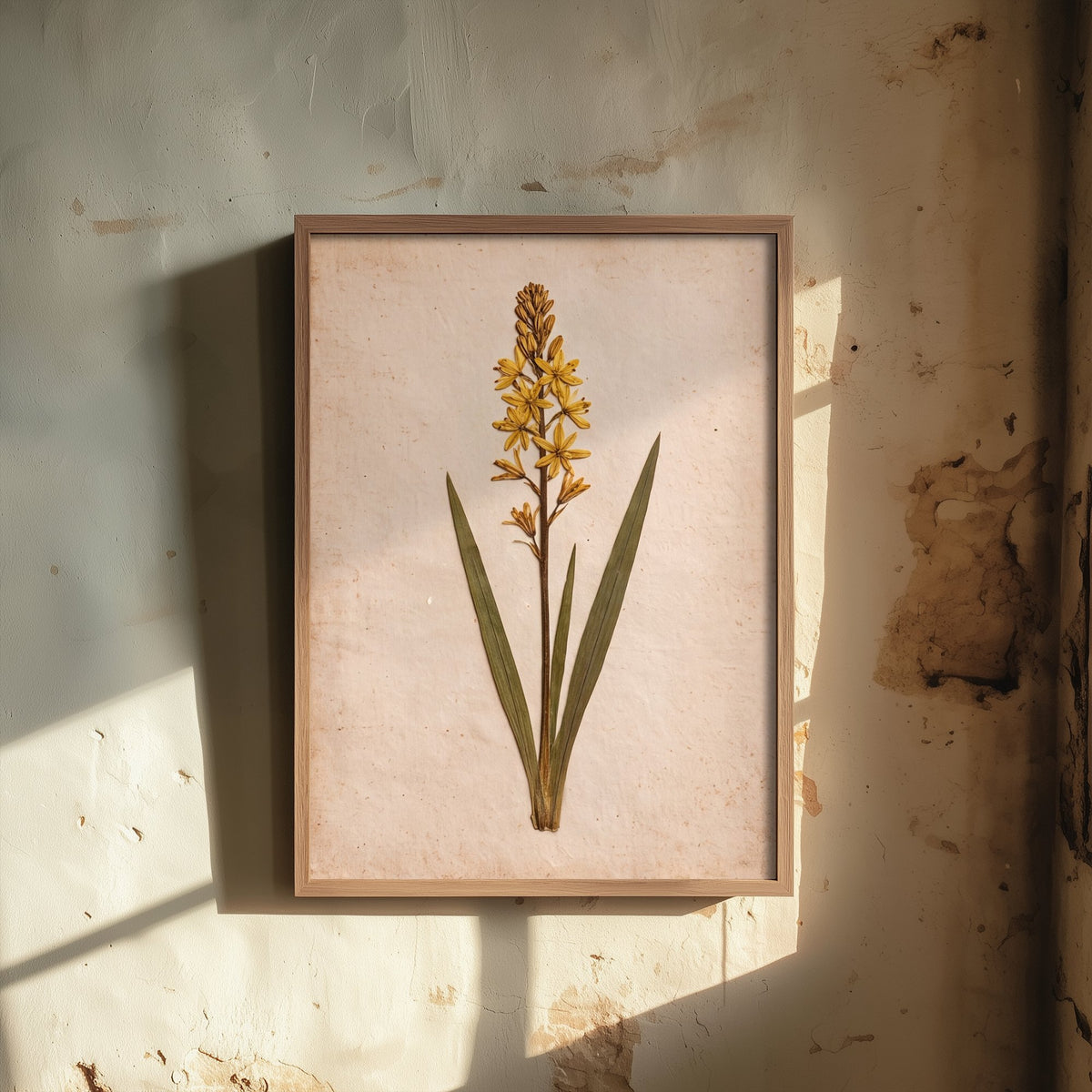 Bog Asphodel Art Print - New Forest Wildflower Photo - Vintage Pressed Herbarium Poster - Yellow Heathland Botanical 2/3