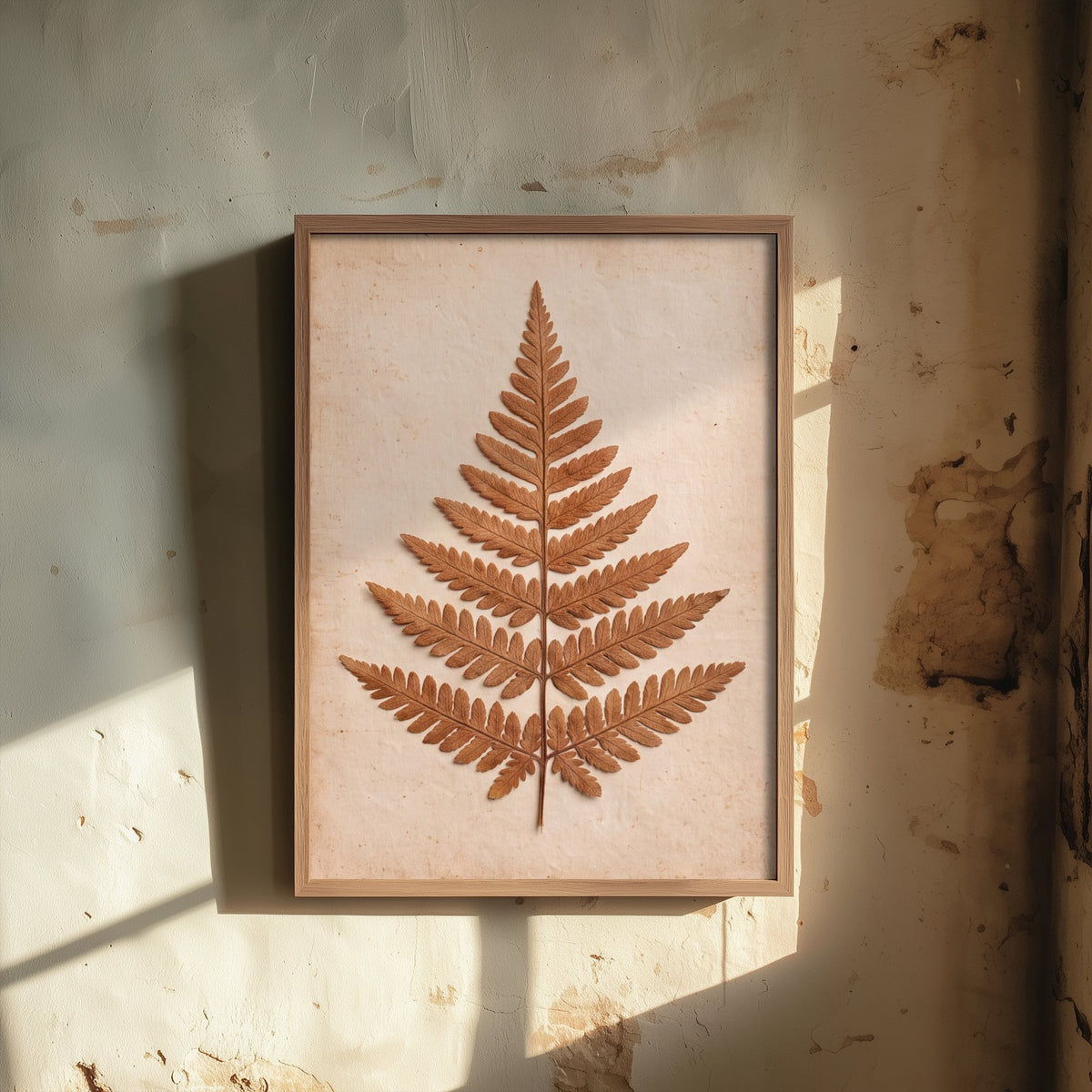 Bracken Fern Art Print - New Forest Pressed Autumn Frond Photo - Vintage Rust Herbarium Poster - Woodland Botanical 2/3