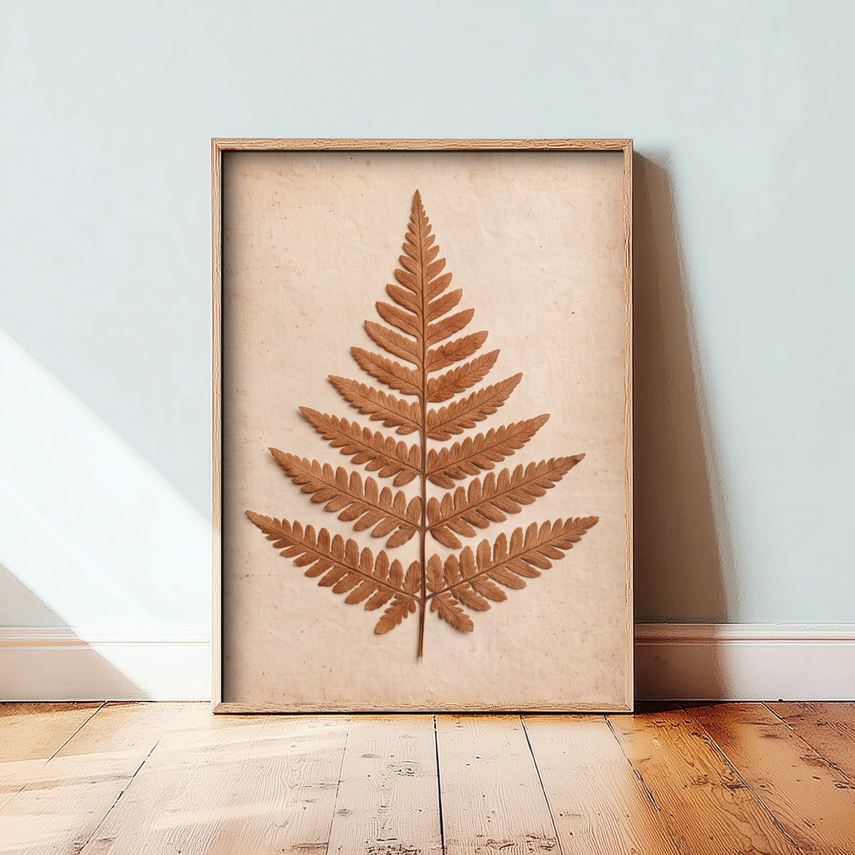 Bracken Fern Art Print - New Forest Pressed Autumn Frond Photo - Vintage Rust Herbarium Poster - Woodland Botanical 2/3