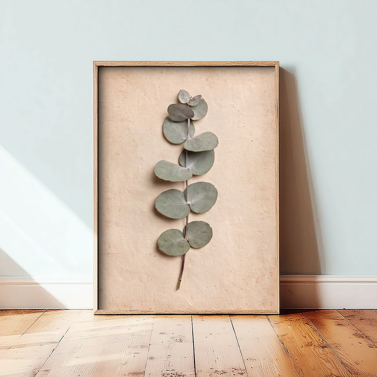 Pressed Eucalyptus Sprig Art Print - Sage Green Botanical Poster - Vintage Herbarium Photo 3/3