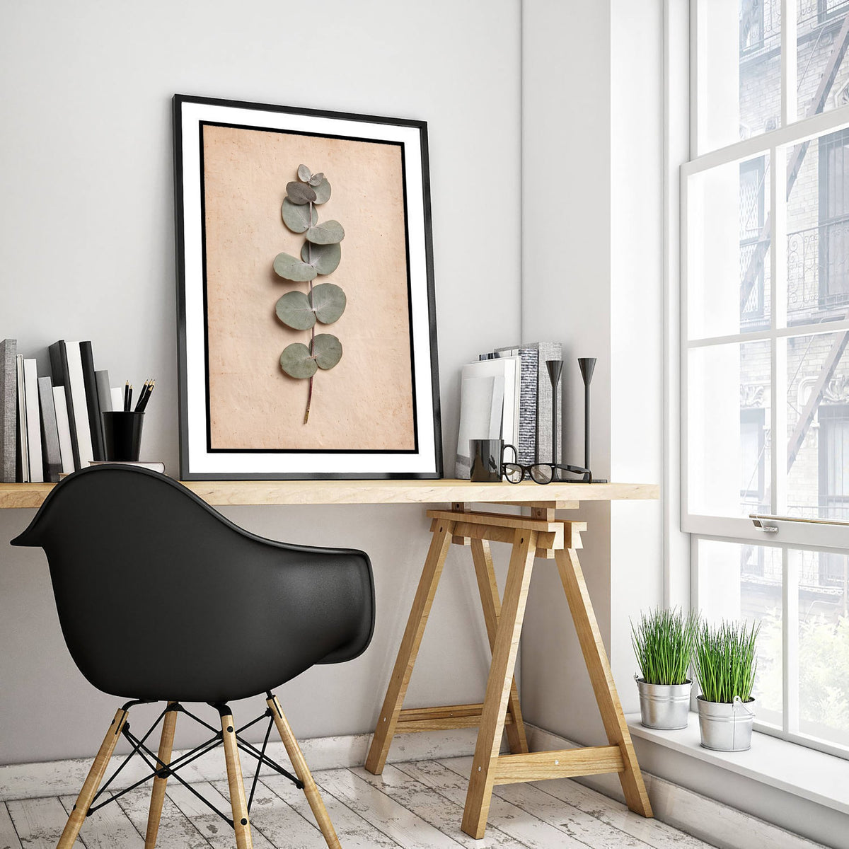 Pressed Eucalyptus Sprig Art Print - Sage Green Botanical Poster - Vintage Herbarium Photo 3/3