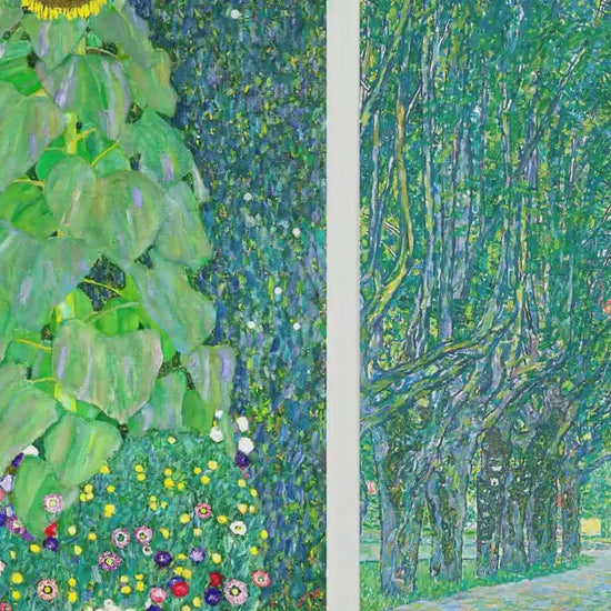 Set of Three Gustav Klimt GREENERY Prints - 3 Classic Paintings - Photo Poster Wall Art Gift Giclée Museum Quality - Sunflowers Garden