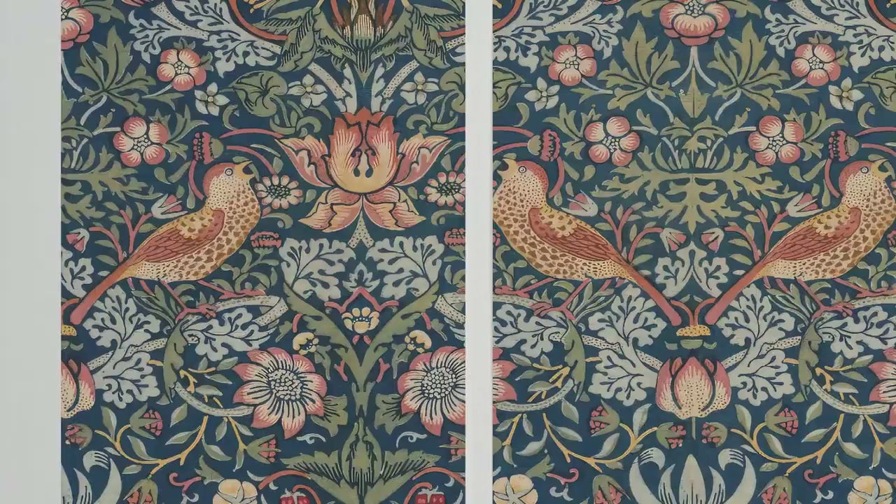 Set of Three Strawberry Thief Prints - William Morris Tapestry Triptych - 3 Paintings Photo Poster Wall Art Gift Giclée Museum Gallery