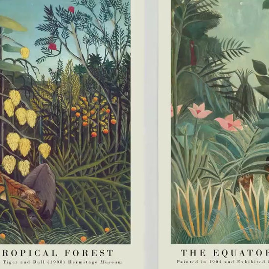 Set of Three Henri Rousseau Prints - 3 Botanical Paintings - Photo Poster Wall Art Gift Giclée Museum Quality Illustration The Dream Plants