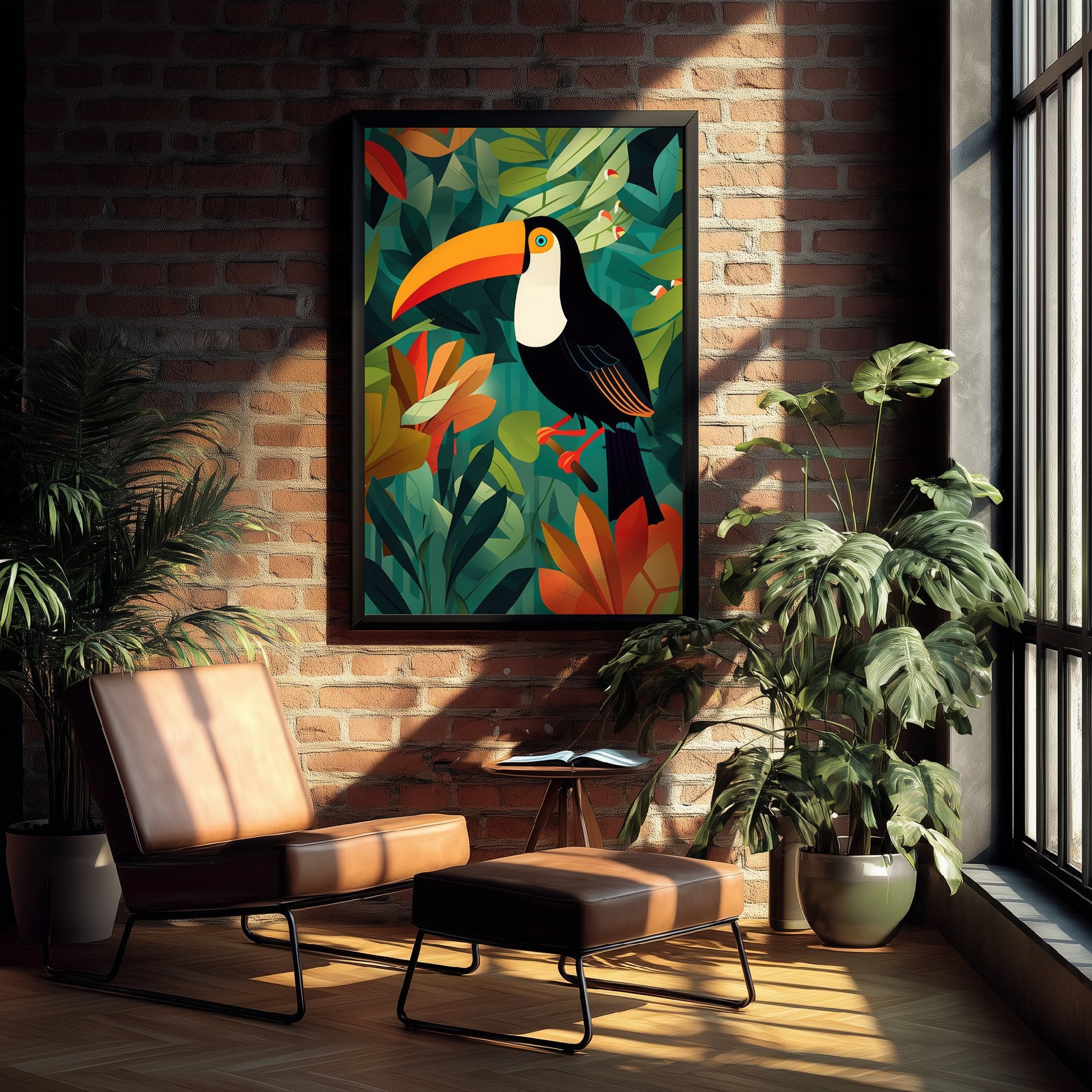 Toucan Art Print - Tropical Jungle Illustration - Rainforest Bird Poster
