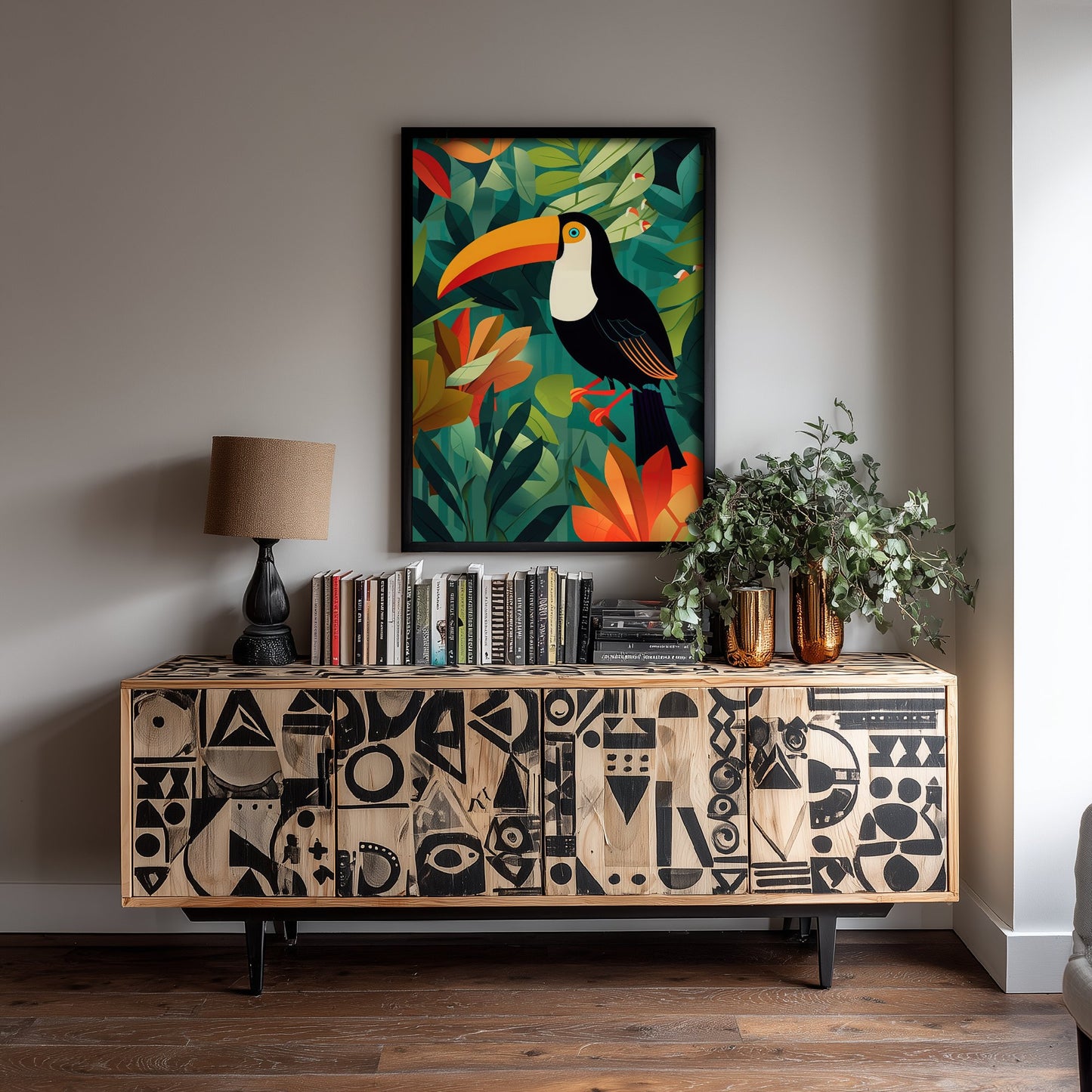 Toucan Art Print - Tropical Jungle Illustration - Rainforest Bird Poster