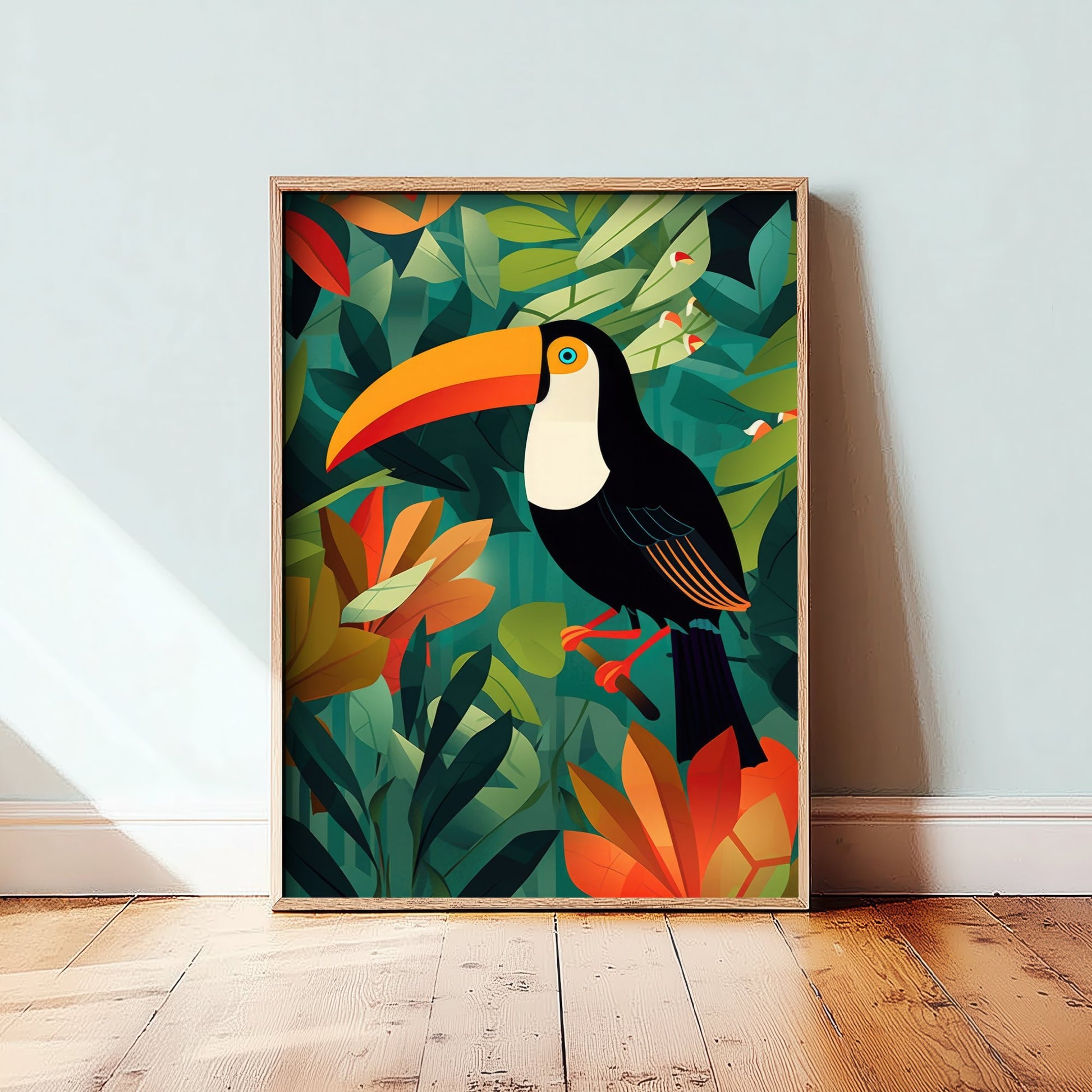 Toucan Art Print - Tropical Jungle Illustration - Rainforest Bird Poster