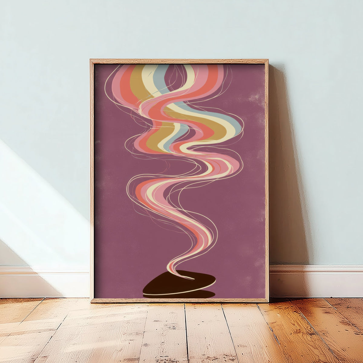Guitar Pick Art Print - Plectrum Rainbow Poster - Dusky Plum Retro Illustration 3/3