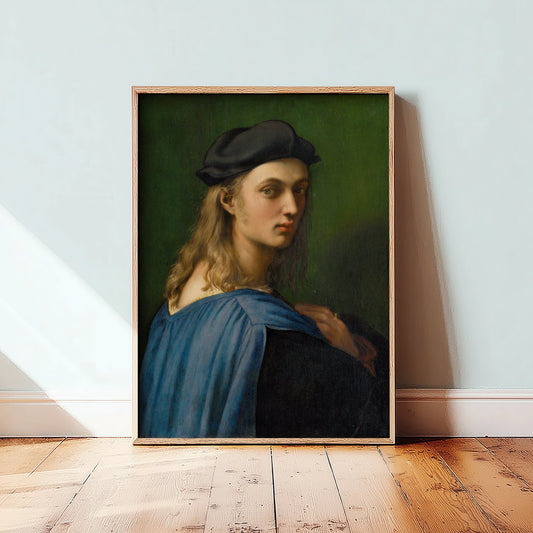 Raphael - Bindo Altoviti (c. 1515) - Classic Painting Art Print - Young Florentine Banker Blue Cloak Green Wall Renaissance Poster