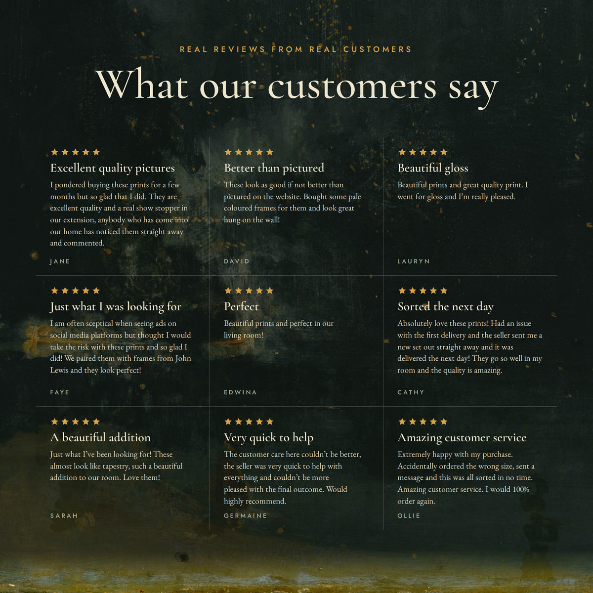 Customer reviews