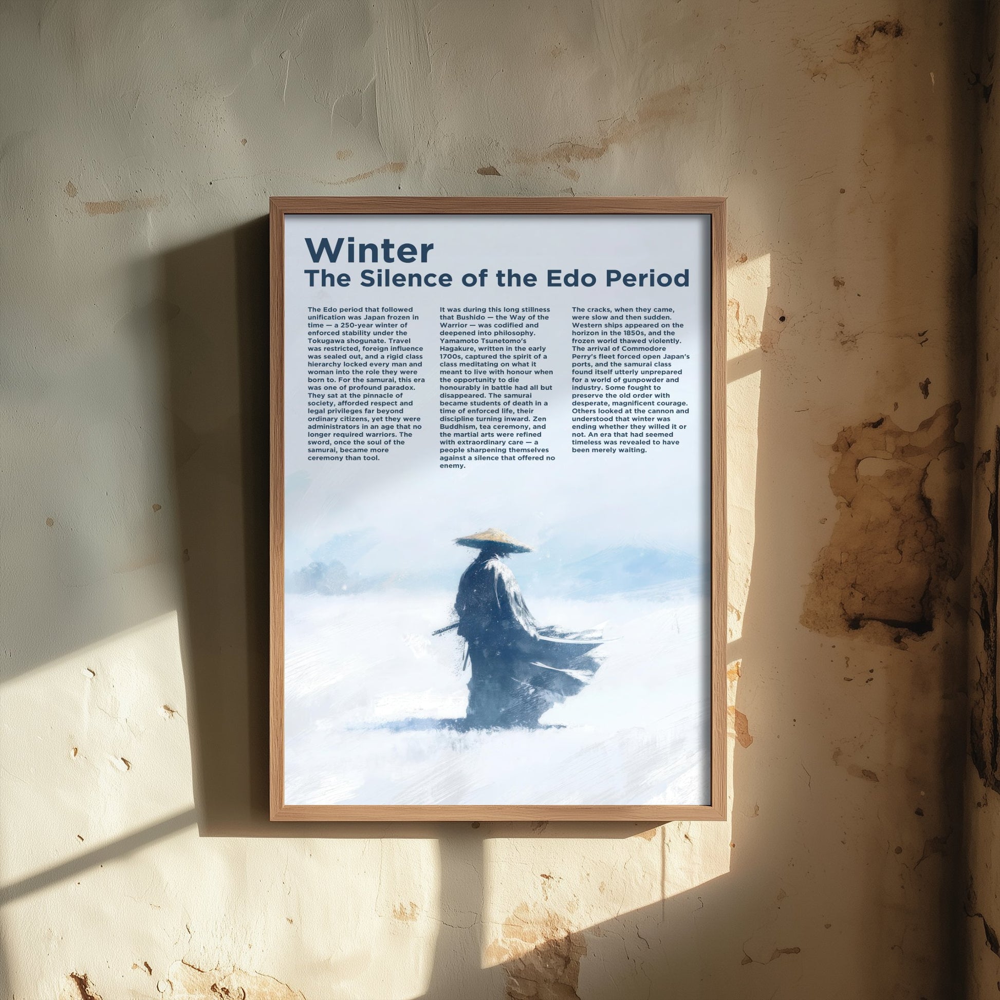 Samurai Winter Art Print - The Silence of the Edo Period Poster - Japanese History Illustration Wall Art 2/3