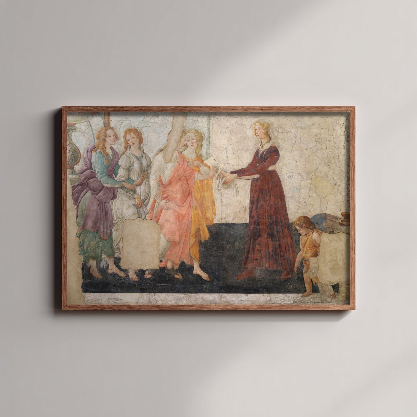 Sandro Botticelli - Venus and the Three Graces (1486) - Classic Painting Art Print Poster - Renaissance Fresco