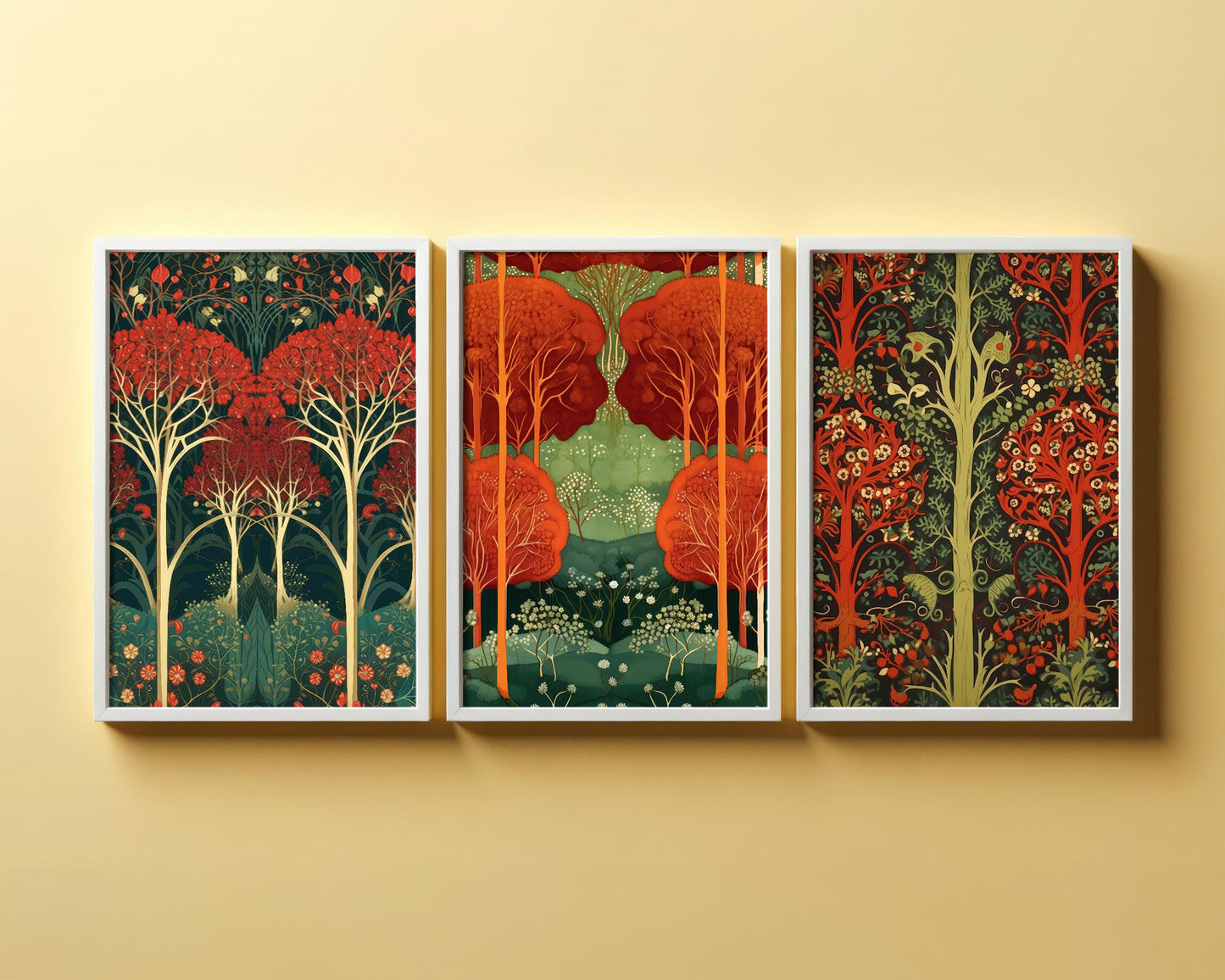 Scottish Woodlands Set of Three Art Prints