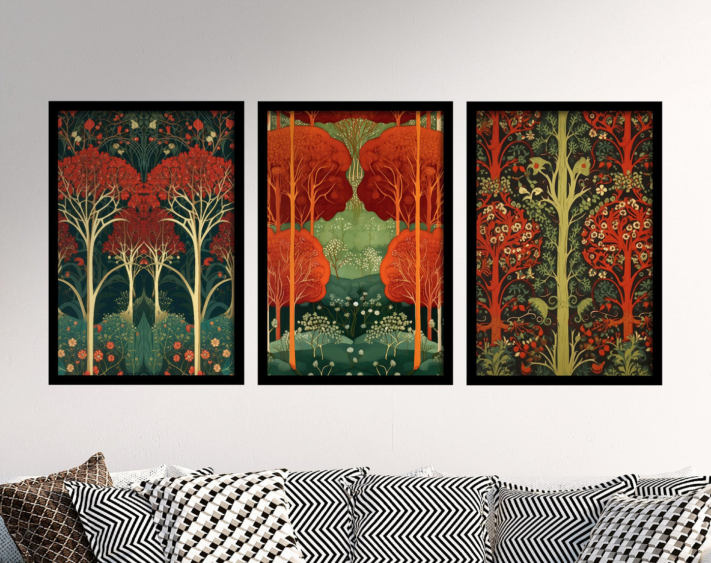 Scottish Woodlands Set of Three Art Prints