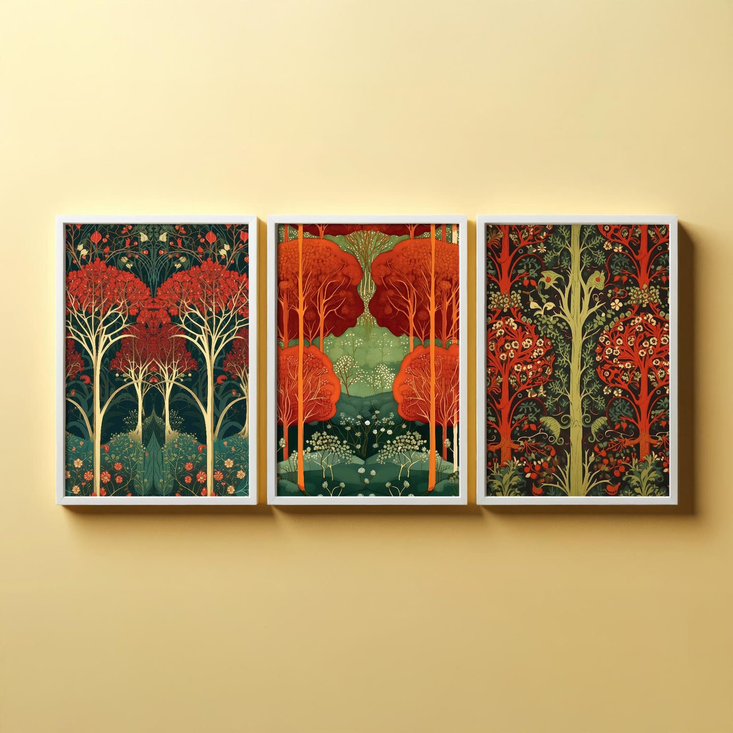 Scottish Woodlands Set of Three Art Prints