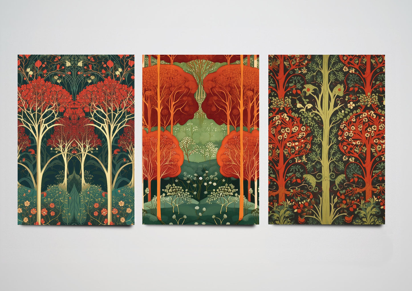 Scottish Woodlands Set of Three Art Prints