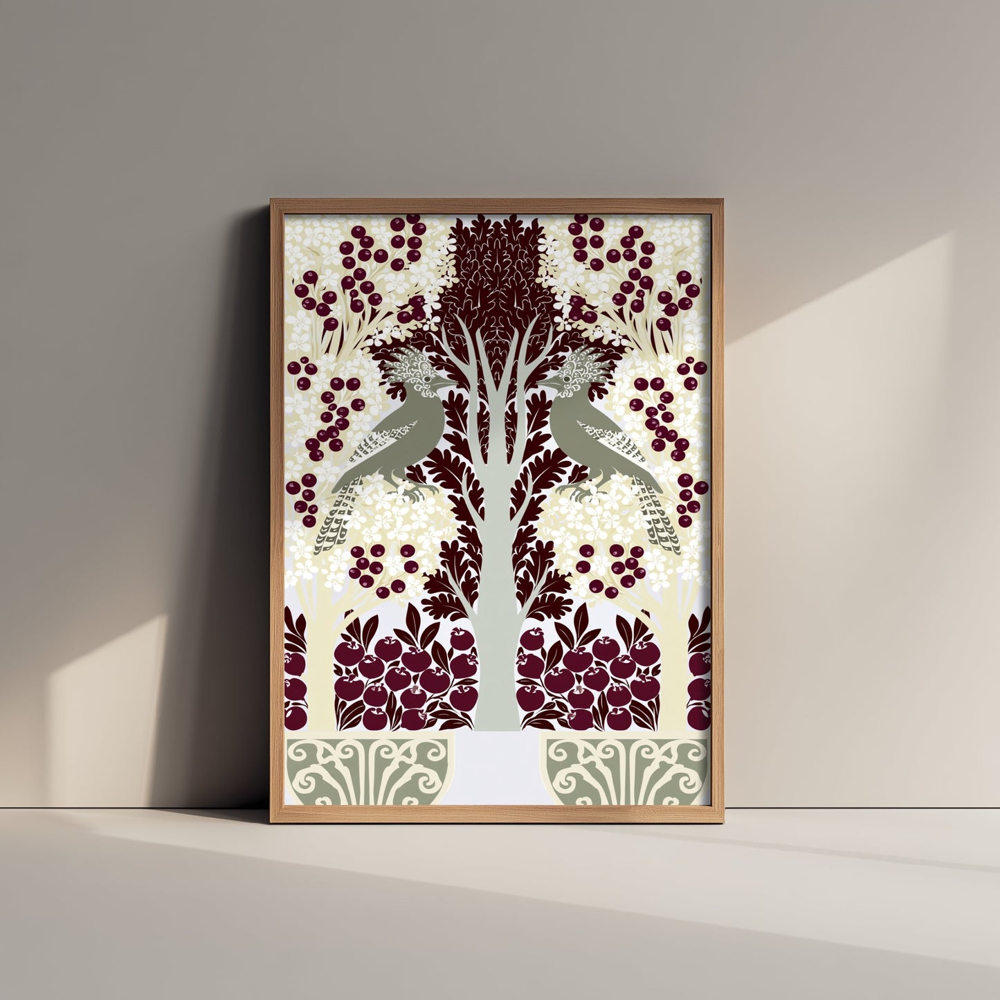 Scottish Woodland Pheasant Art Print - Folk Nature Poster - Decorative Illustration - Wall Art V11 2/3