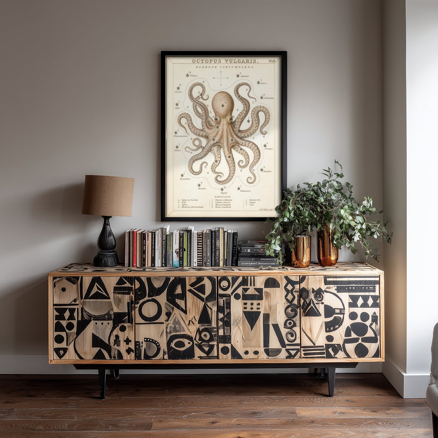 Octopus Art Print - Vintage Sidney Hall Scientific Poster - Antique Sea Creature Illustration Wall Art 1/3