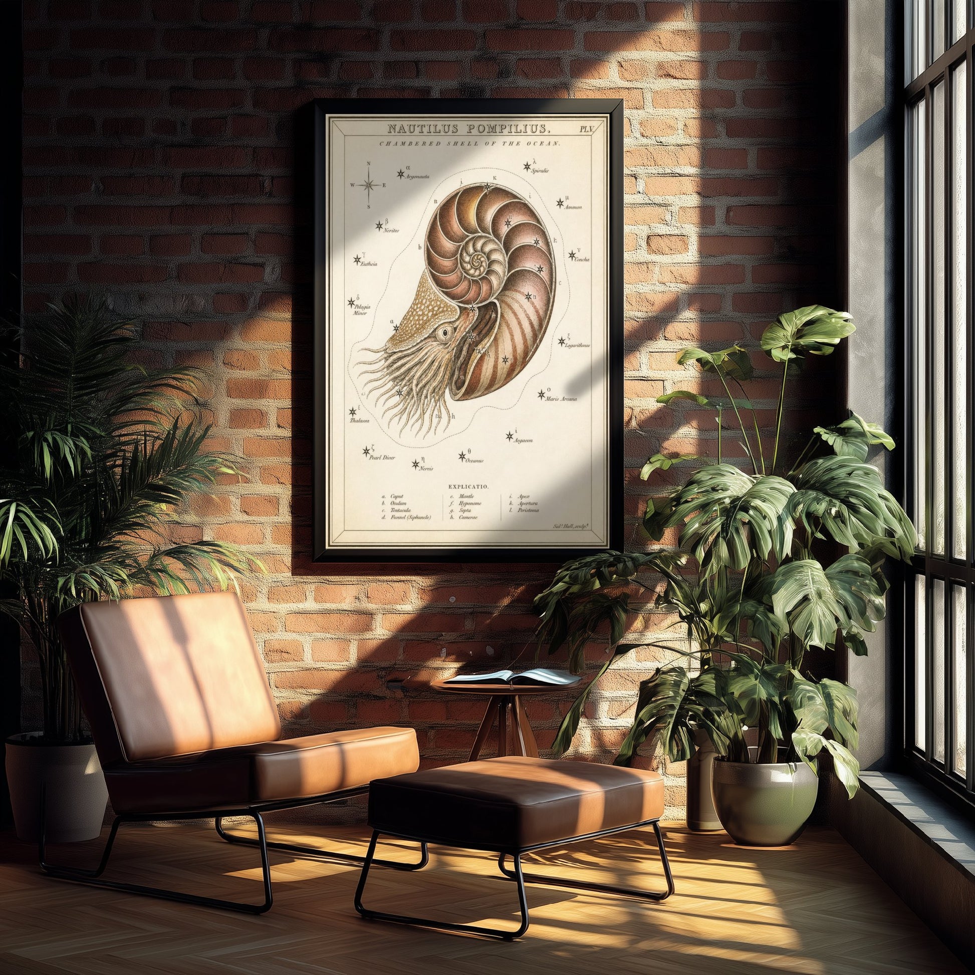 Nautilus Shell Art Print - Vintage Sidney Hall Scientific Poster - Antique Sea Illustration Wall Art 2/3