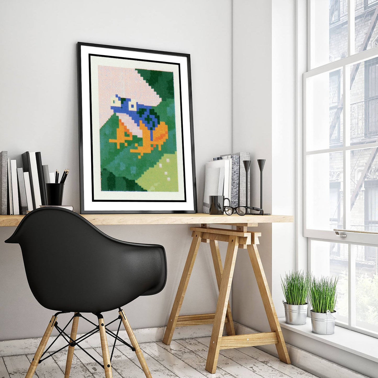 Poison Dart Frog Pixel Art Print - Retro 8-Bit Animal Poster - Pixel Illustration - Gamer Wall Art 2/3