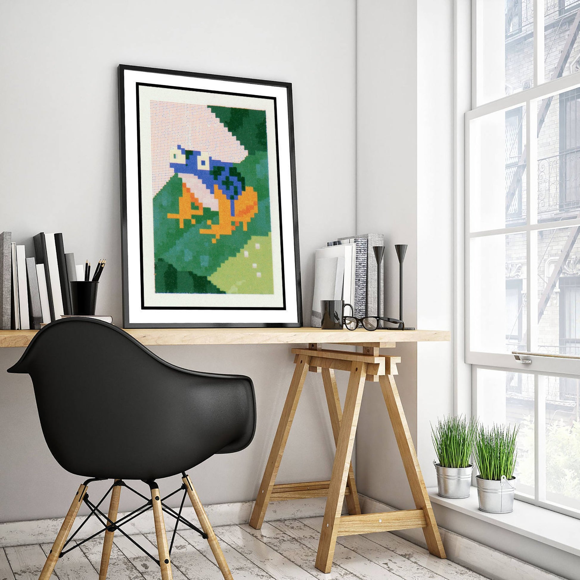 Poison Dart Frog Pixel Art Print - Retro 8-Bit Animal Poster - Pixel Illustration - Gamer Wall Art 2/3