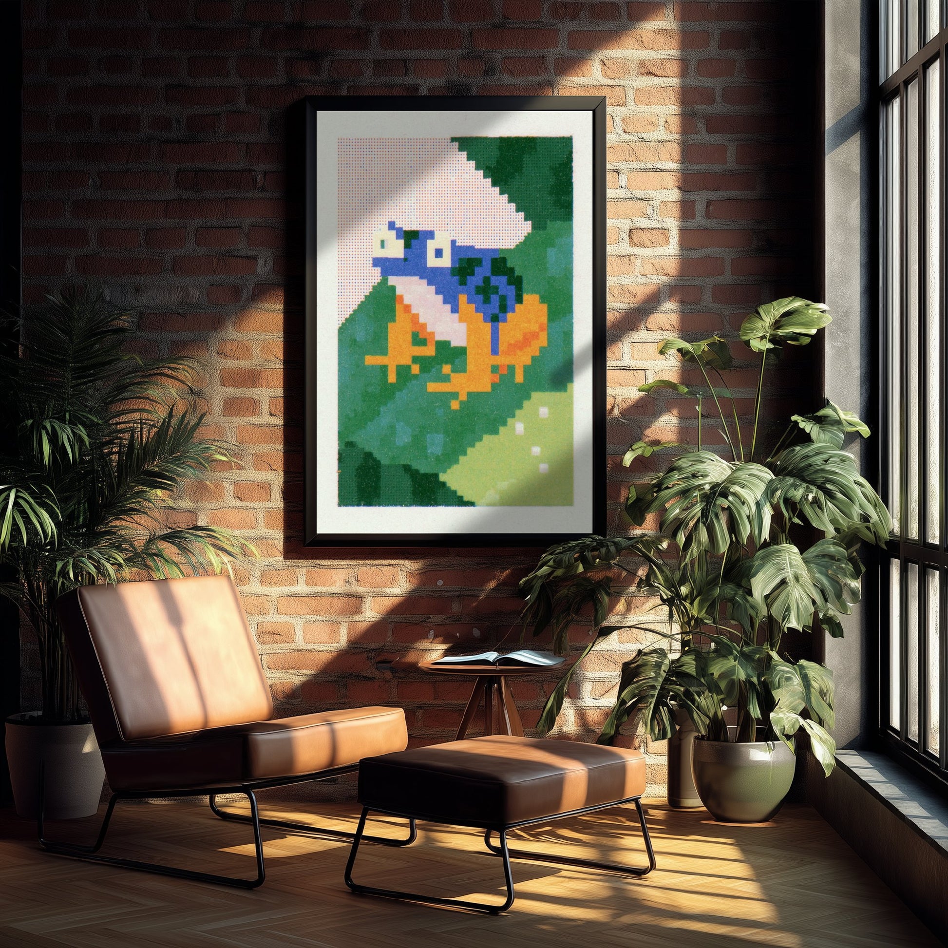 Poison Dart Frog Pixel Art Print - Retro 8-Bit Animal Poster - Pixel Illustration - Gamer Wall Art 2/3