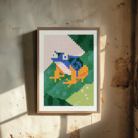 Poison Dart Frog Pixel Art Print - Retro 8-Bit Animal Poster - Pixel Illustration - Gamer Wall Art 2/3