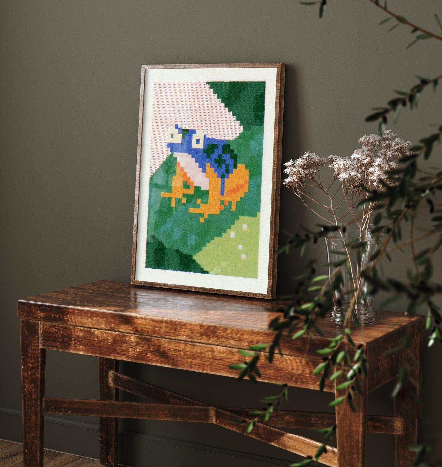 Poison Dart Frog Pixel Art Print - Retro 8-Bit Animal Poster - Pixel Illustration - Gamer Wall Art 2/3