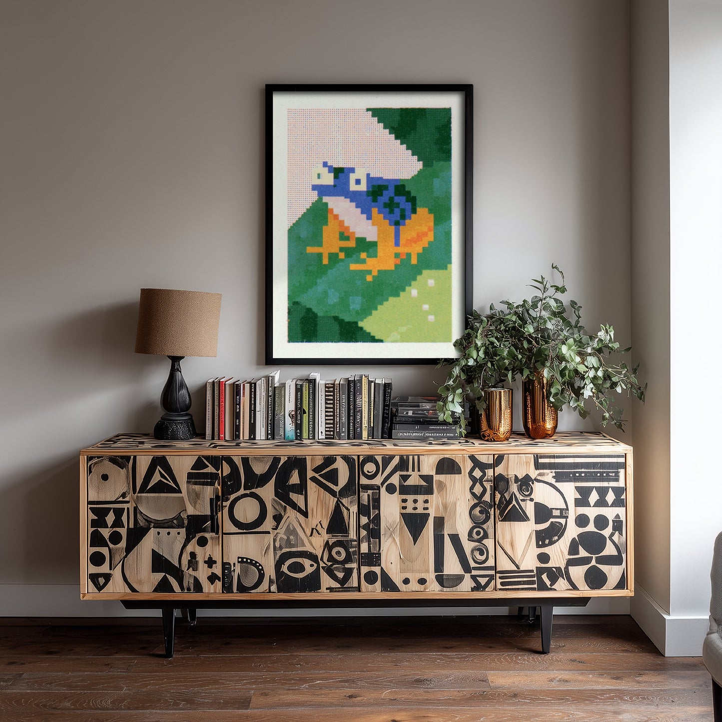 Poison Dart Frog Pixel Art Print - Retro 8-Bit Animal Poster - Pixel Illustration - Gamer Wall Art 2/3