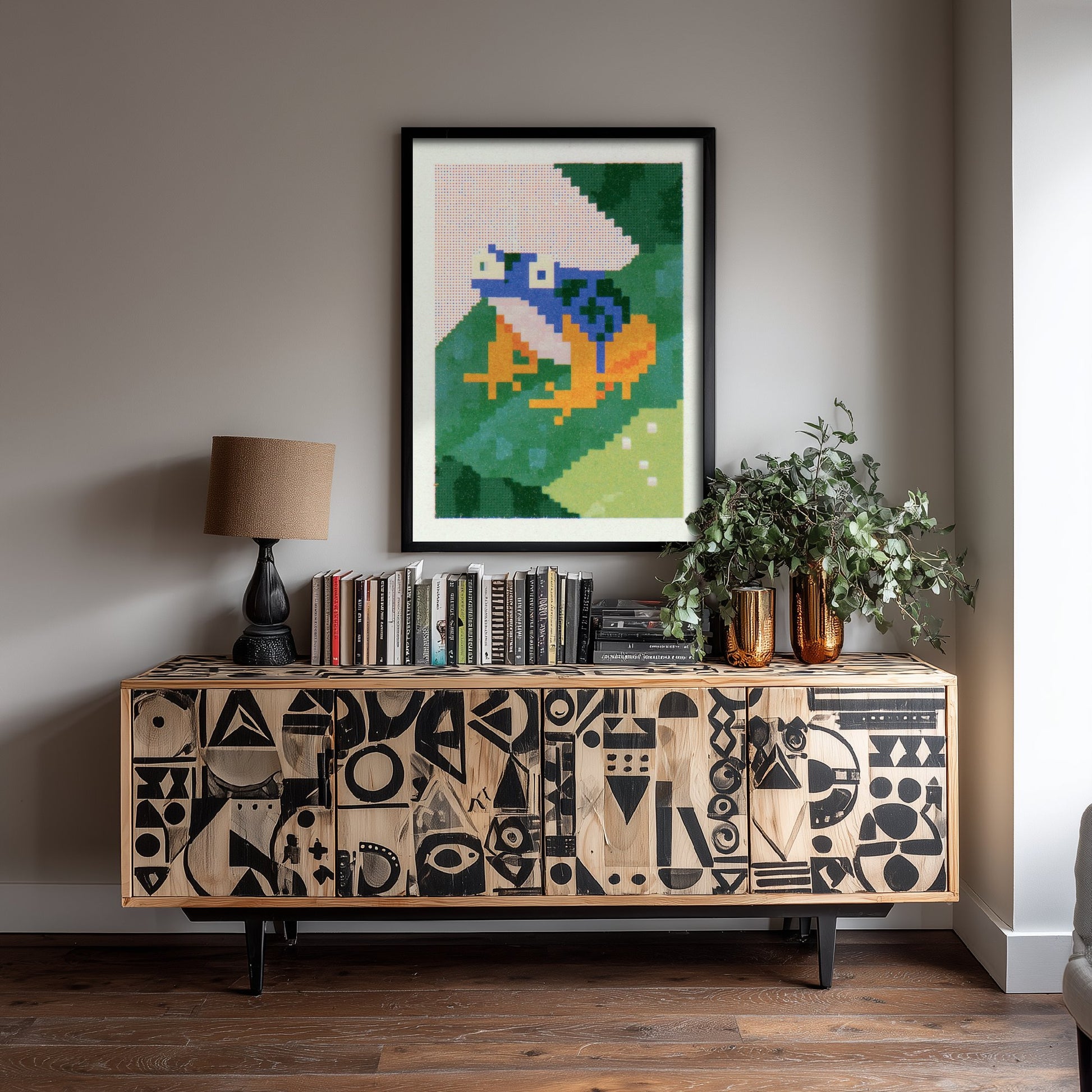 Poison Dart Frog Pixel Art Print - Retro 8-Bit Animal Poster - Pixel Illustration - Gamer Wall Art 2/3
