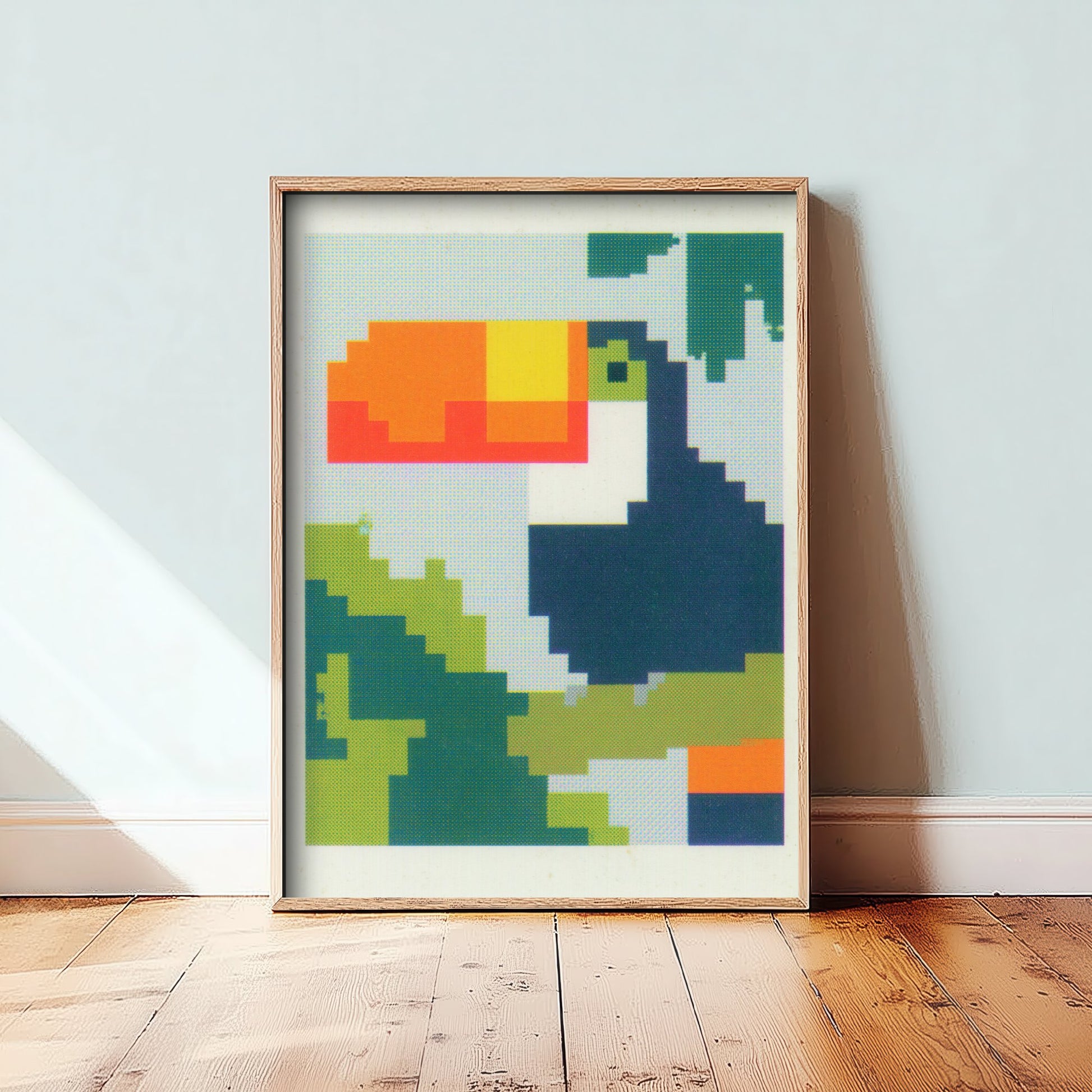 Toucan Pixel Art Print - Retro 8-Bit Animal Poster - Pixel Illustration - Gamer Wall Art 3/3
