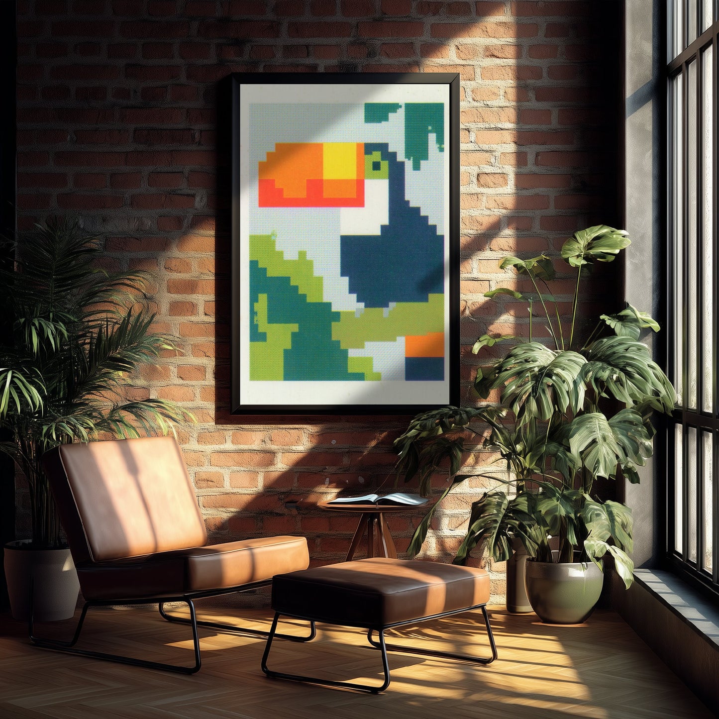 Toucan Pixel Art Print - Retro 8-Bit Animal Poster - Pixel Illustration - Gamer Wall Art 3/3