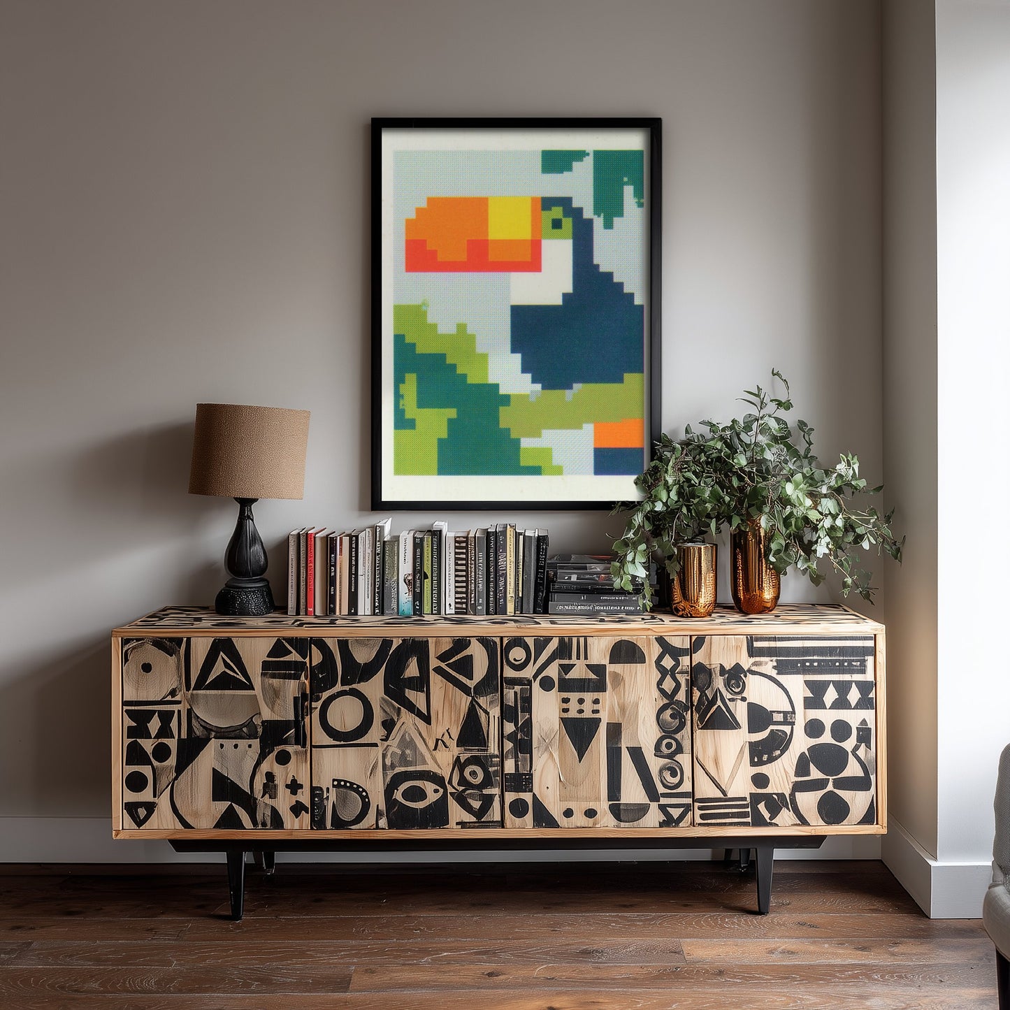 Toucan Pixel Art Print - Retro 8-Bit Animal Poster - Pixel Illustration - Gamer Wall Art 3/3