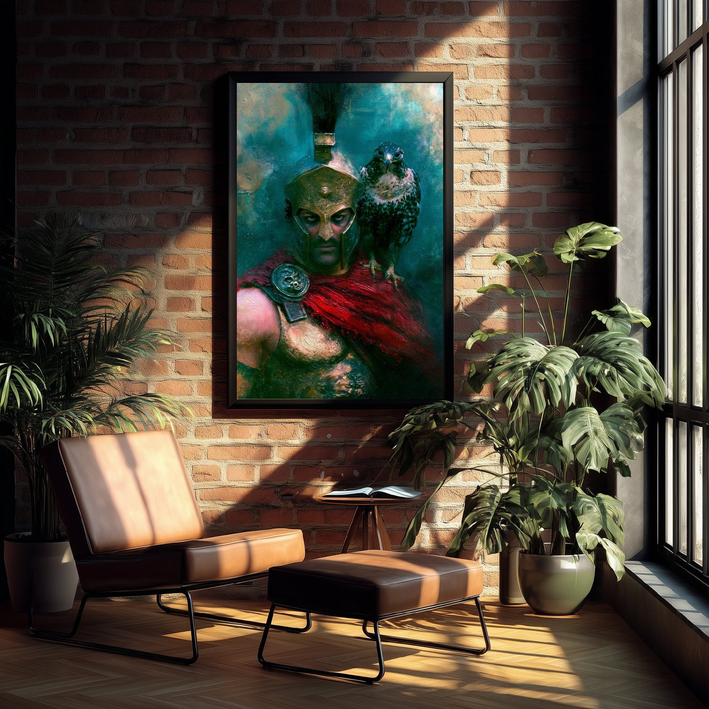Spartan Warrior Art Print - Hawk Painting - Ancient Greek Poster