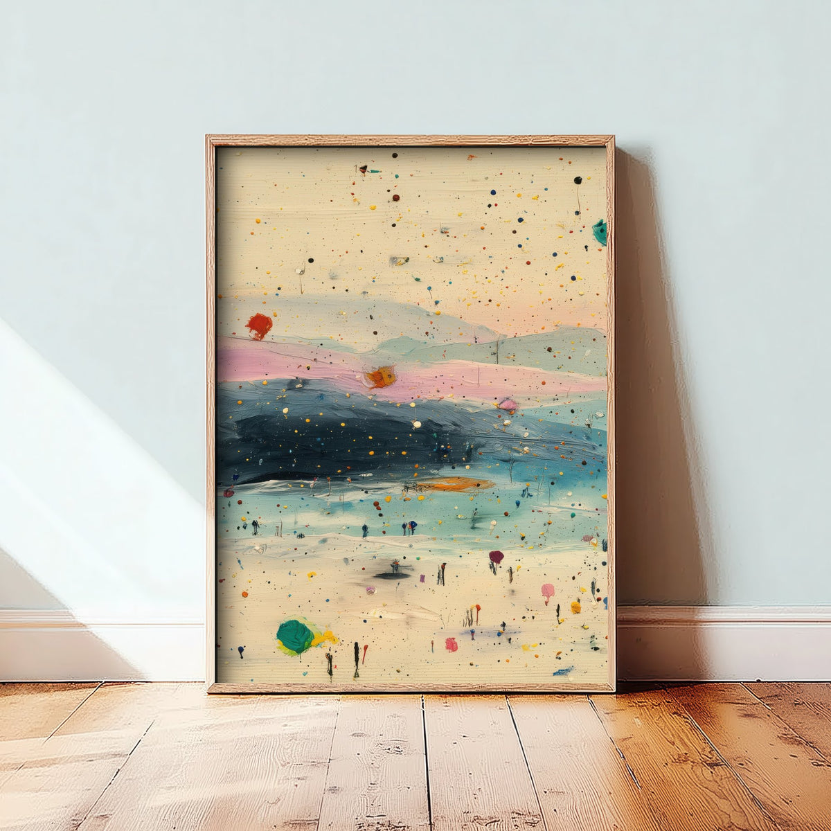 Maya Bay Thailand Art Print - Abstract Beach Poster - Textured Coastal Painting - Koh Phi Phi 1/3
