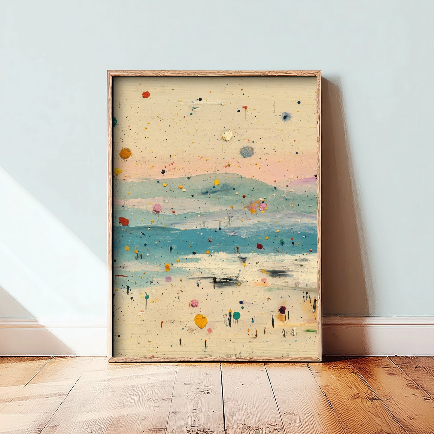 Maya Bay Thailand Art Print - Abstract Beach Poster - Pastel Coastal Painting - Koh Phi Phi 2/3
