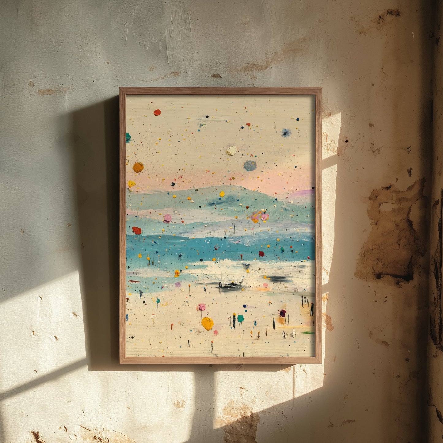 Maya Bay Thailand Art Print - Abstract Beach Poster - Pastel Coastal Painting - Koh Phi Phi 2/3